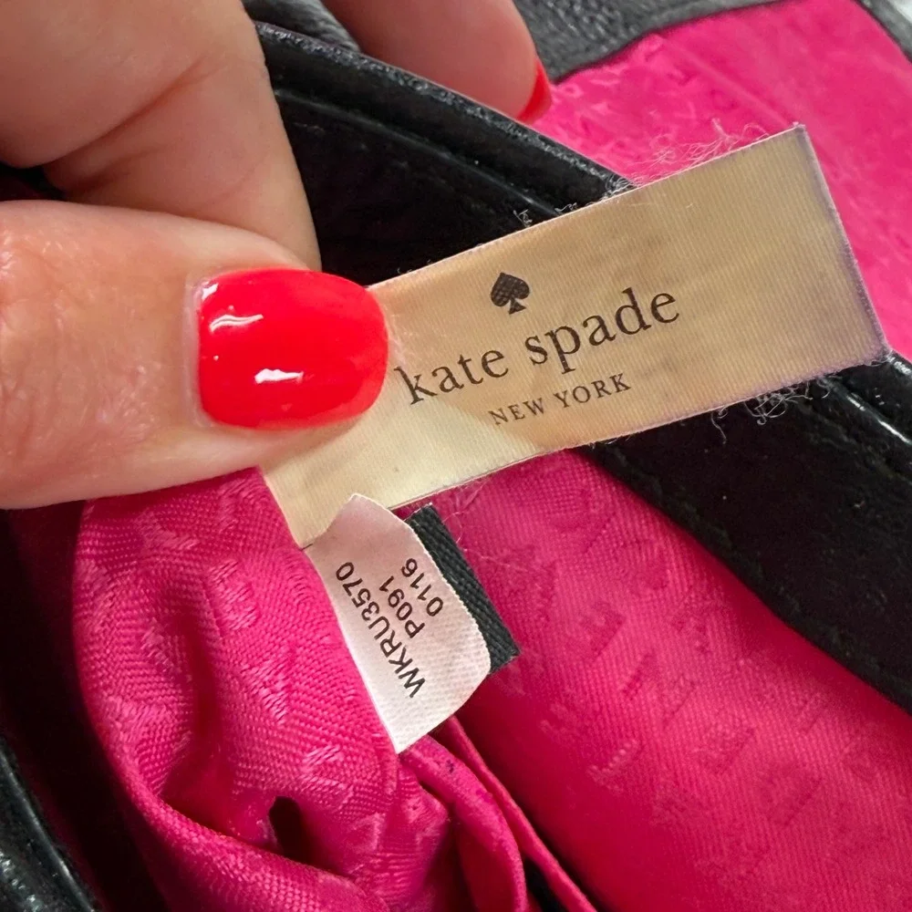 Kate Spade Black Quilted Leather Crossbody Bag Chain Strap Purse